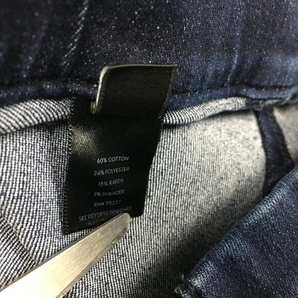 Simply Vera Jeggings Dark Wash Denim Skinny Jean Leggings Women's sz 4 Long - Picture 9 of 12